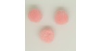 20 Pompons Boule 18mm Rose Pâle