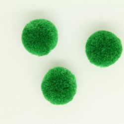20 Pompons Boule 18mm Vert
