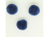 20 Pompons Boule 18mm Bleu Foncé