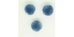 20 Pompons Boule 18mm Bleu Mer