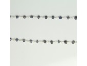 Chaine Iolite Facettes 3-4mm ARGENT VERITABLE