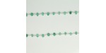 Chaine Onyx Vert Facettes 3-4mm ARGENT VERITABLE