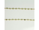 Chaine Peridot Facettes 3-4mm ARGENT VERITABLE Doré