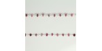 Chaine Tourmaline Rose Facettes 3-4mm ARGENT VERITABLE