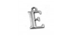 10 Lettres ''E'' 15x10mm ( trou 1.80mm) Argenté