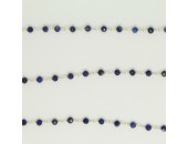 Chaine Lapis Teinté Facettes 3-4mm ARGENT VERITABLE