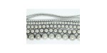 Perles en pierres hématite argentée 4mm