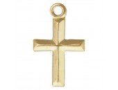 10 Charms Croix 7x10mm 1/20 14K Gold Filled
