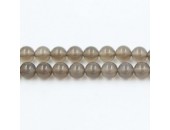 Perles en pierres agate grise 4mm