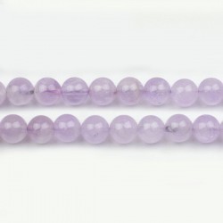 Perles en pierres améthyste claire 6mm