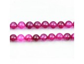 Perles Rondes Agate Rose 8mm