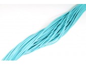 25 Mts lacet cuir turquoise 1mm