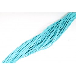 25 Mts lacet cuir turquoise 1mm