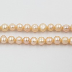 Perles d'Eau Douce ''Potatoes'' Roses Ø 4/5mm