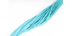 25 Mts lacet cuir turquoise 3mm
