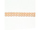 Perles d'Eau Douce ''Grain de Riz'' Oranges Grade A Ø 6/7mm