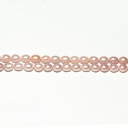 Perles d'Eau Douce ''Grain de Riz'' Lilas Grade A Ø 5/6mm