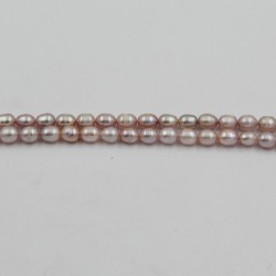 Perles d'Eau Douce ''Grain de Riz'' Lilas Ø 6/7mm