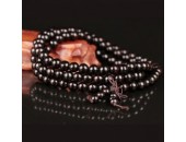108 Perles Bois Exotique ''Black Sandawood'' 6mm