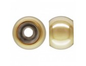 6 Perles 5.0mm Insert Silicone 2.5mm 1/20 14K Gold Filled