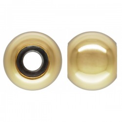 3 Perles 7.0mm Insert Silicone 3.5mm 1/20 14K Gold Filled