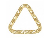 36 Anneaux Triangles 5.0mm Ouverts ''Sparkle'' Fil 0.64mm 1/20 14K Gold Filled