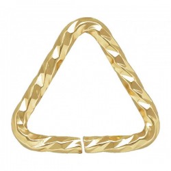 36 Anneaux Triangles 5.0mm Ouverts ''Sparkle'' Fil 0.64mm 1/20 14K Gold Filled