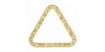 12 Anneaux Triangles 7.6mm Ouverts ''Sparkle'' Fil 0.76mm 1/20 14K Gold Filled