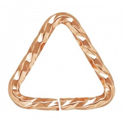 24 Anneaux Triangles 5.0mm Ouverts ''Sparkle'' Fil 0.64mm 1/20 14K Rose Gold Filled