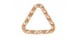 24 Anneaux Triangles 5.0mm Ouverts ''Sparkle'' Fil 0.64mm 1/20 14K Rose Gold Filled