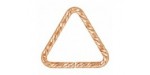 12 Anneaux Triangles 7.6mm Ouverts ''Sparkle'' Fil 0.76mm 1/20 14K Rose Gold Filled