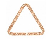 6 Anneaux Triangles 10.0mm Ouverts ''Sparkle'' Fil 0.89mm 1/20 14K Rose Gold Filled