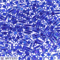 25 Grs MIYUKI Quart TILA Bleu Saphir A/B Transparent Brillant