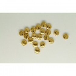 20 Perles Plates 6mm (Ø 1.9mm) Doré