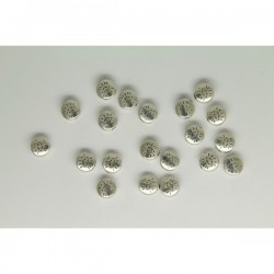 20 Perles Plates 6mm (Ø 1.9mm) Argenté