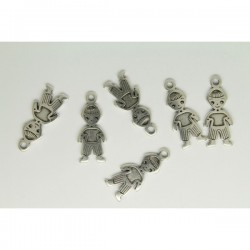 6 Charms Boy 10x20mm Argenté