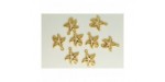 8 Connecteurs Etoile des Mers 16x15mm Doré