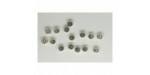 15 Perles Plates ''Ö'' 7x4.4mm (Ø 2mm) Argenté
