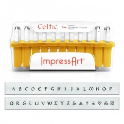33 Poincons Celtic Majuscules 3.0mm Acier ''ImpressArt''