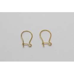 100 Paires Crochets B/O Fils Acier Inoxydable doré