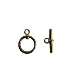 24 fermoirs métal doré toggle 10 mm
