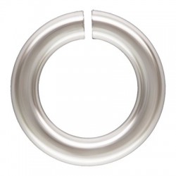 50 Anneaux Ronds Ouverts Fil 0.76x4.0mm Argent Véritable