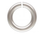 50 Anneaux Ronds Ouverts Fil 0.76x4.0mm Argent Véritable