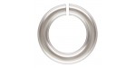 50 Anneaux Ronds Ouverts Fil 0.76x4.0mm Argent Véritable