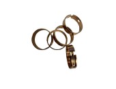 50 anneaux de bague ajustables en métal brut