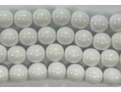 150 perles verre craie 10mm