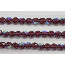 60 perles verre facettes amethyste A/B 3mm
