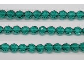 60 perles verre facettes aigue zircon 3mm
