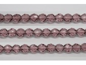 30 perles verre facettes amethyste clair 6mm