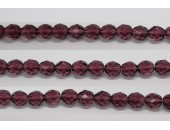 30 perles verre facettes amethyste 10mm